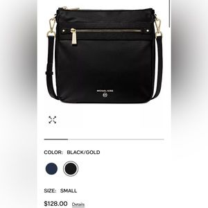 Michael Kors Jetset Large Nylon Gabardine Messenger Bag Black; New; Orig. $128